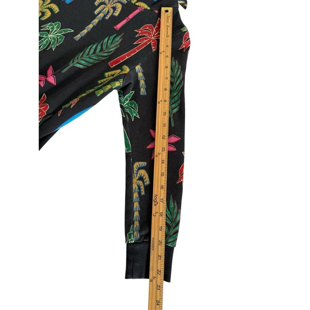 Scotch & Soda Vacation Shirt Black Hoodie Surf Palm Trees Pocket Logo Boys SZ 10